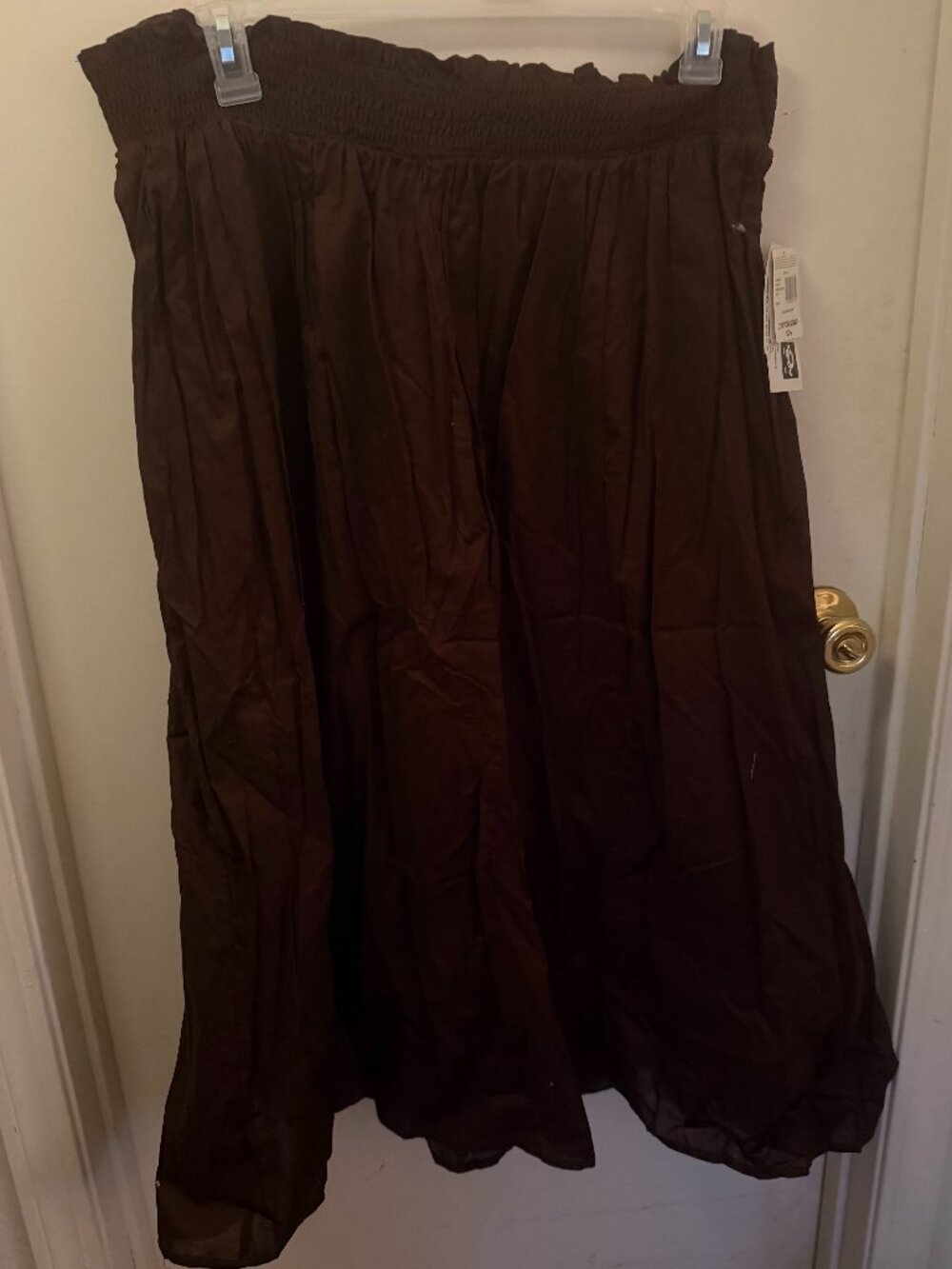 Just My Size Brown Broom Skirt W 2X
